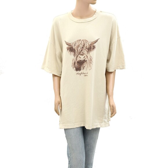 Free People We The Free Farm Friends Tee Top Oversized Cotton Graphic M 284003 - Picture 4 of 8